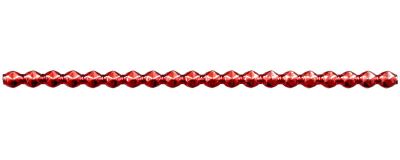 Rauta 6 mm - lesk červená (6 ks, 20 perlí na klaučeti)