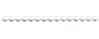 Rauta 8 mm - bílá matná (6 ks, 15 perlí na klaučeti)