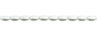 Žalud 11 mm - bílá matná (6 ks, 10 perlí na klaučeti)