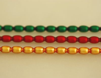 Žalud 7 mm - matná směs barev (12 ks, 16 perlí na klaučeti)