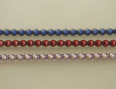 Rauta 4 mm - matná směs barev (12 ks, 30 perlí na klaučeti)