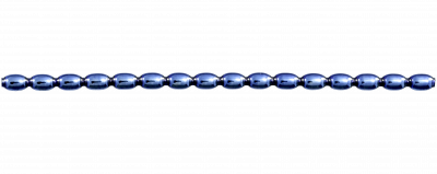 Žalud 7 mm - lesk modrá (12 ks, 16 perlí na klaučeti)
