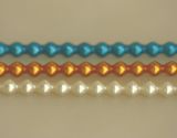 Rauta 6 mm - matná směs barev (6 ks, 20 perlí na klaučeti)