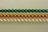Kulatá 6 mm - matná směs barev (6 ks, 20 perlí na klaučeti)