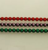 Kulatá 4 mm - matná směs barev (12 ks, 30 perlí na klaučeti)