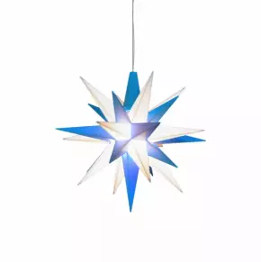 Herrnhutská Hvězda 13 cm, modrobílá, typ A1e