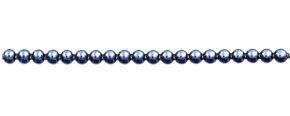 Kulatá 6 mm - lesk modrá (6 ks, 20 perlí na klaučeti)