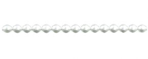 Rauta 8 mm - bílá matná (6 ks, 15 perlí na klaučeti)