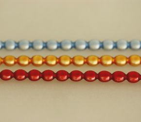 Čočka 6 mm - matná směs barev  (12 ks, 20 perlí na klaučeti)