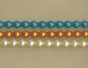 Rauta 6 mm - matná směs barev (6 ks, 20 perlí na klaučeti)