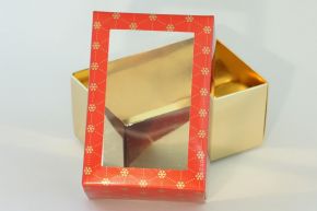 Dárková krabička červeno-zlatá